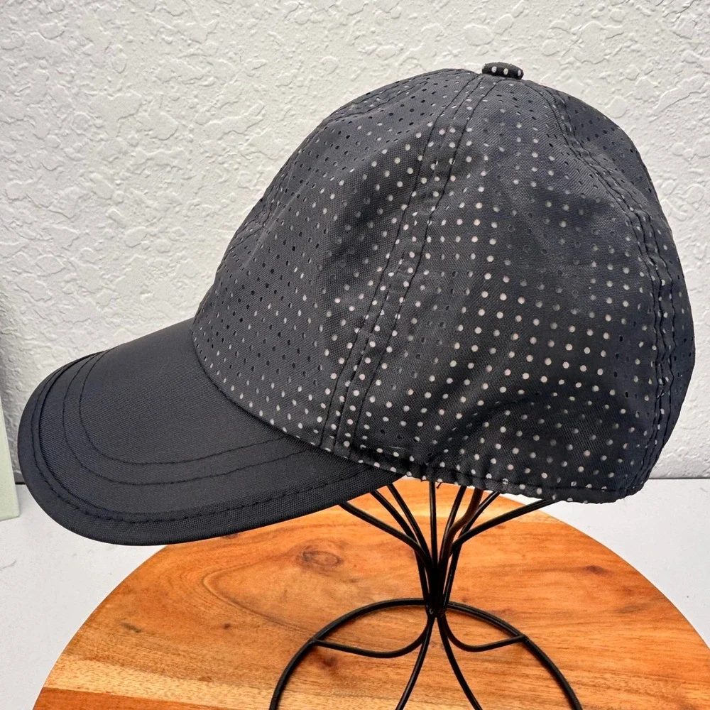 Athleta Headsweats Black Perforated Running Hat Adjustable Performance Cap Women
